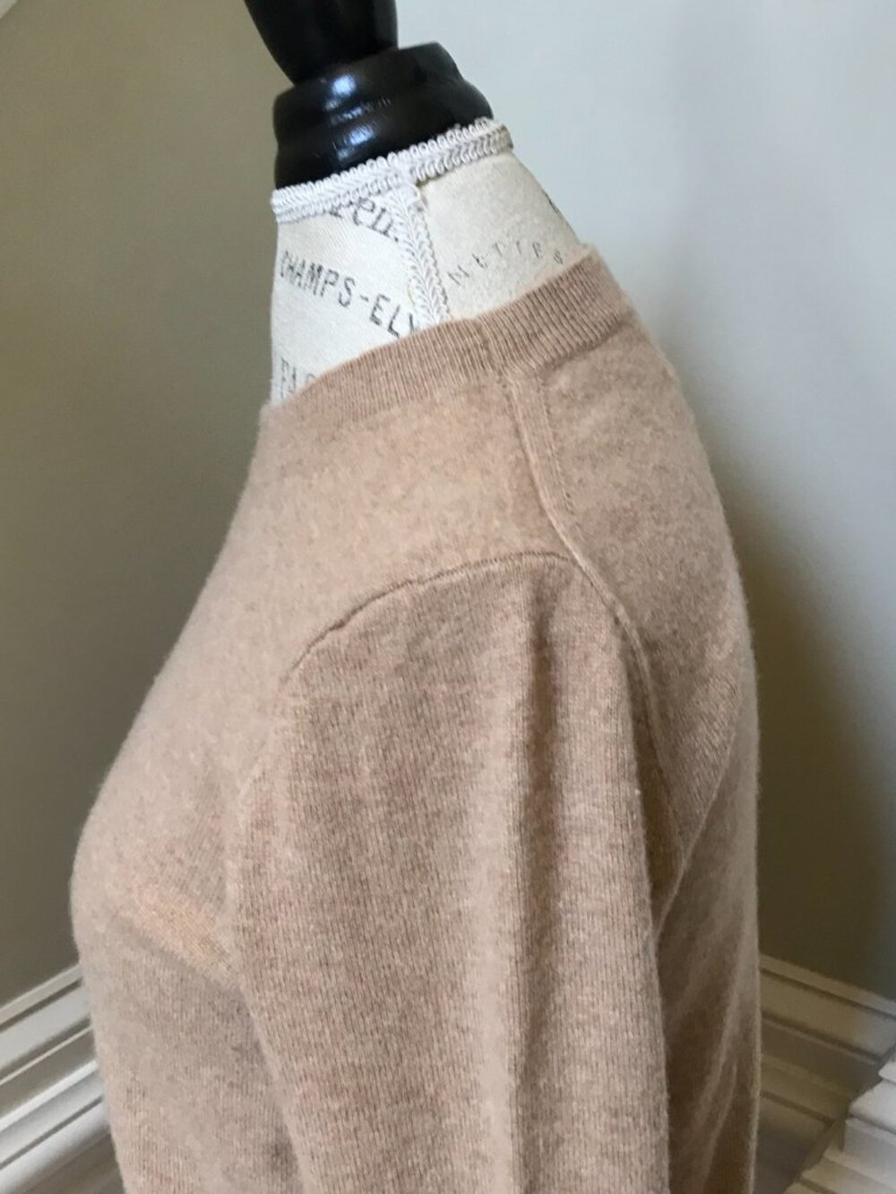JCrew Classic Cashmere Sweater Womens Small Tan Brown Crew Neck Long Sleeve Knit - Picture 9 of 12